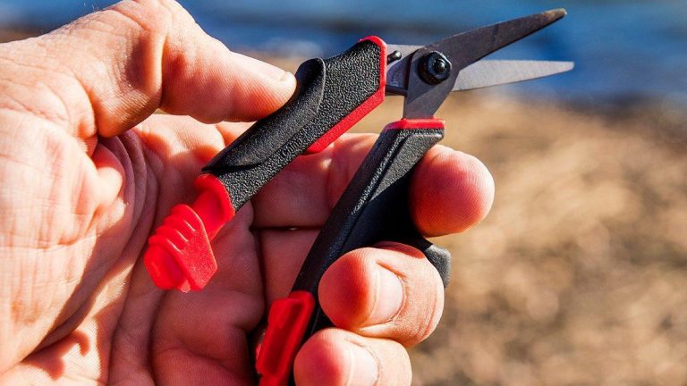 Rapala Precision Line Scissors Offset, Sliding Lock, Spring Loaded