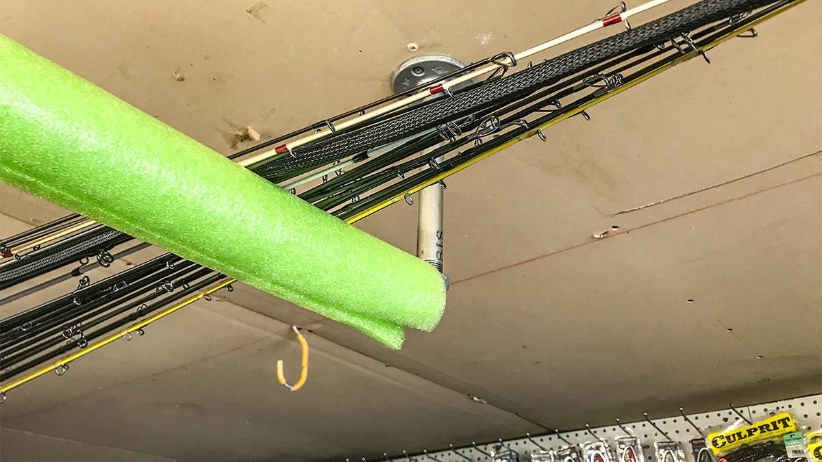 Overhead CHEAP DIY Fishing Rod Storage