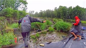 Barefoot Log Rolling Big Smallmouth Bass VLOG