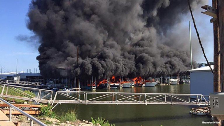 Explosions, Fire at Lake Texoma Marina