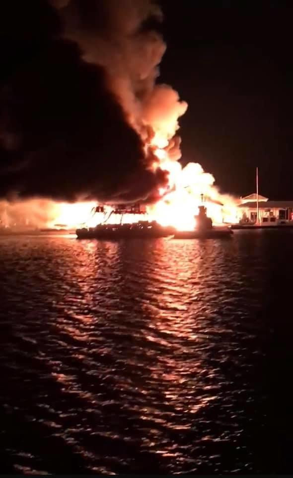 Devastating Marina Fire Overnight on Lake Cumberland