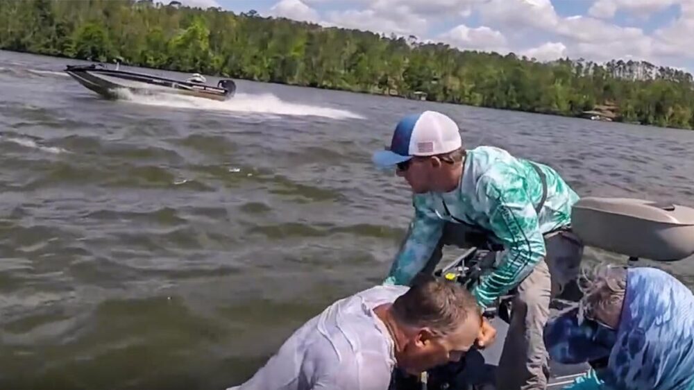 Caught on Camera: Angler Ejected from Boat at Full Speed, Rescued ...