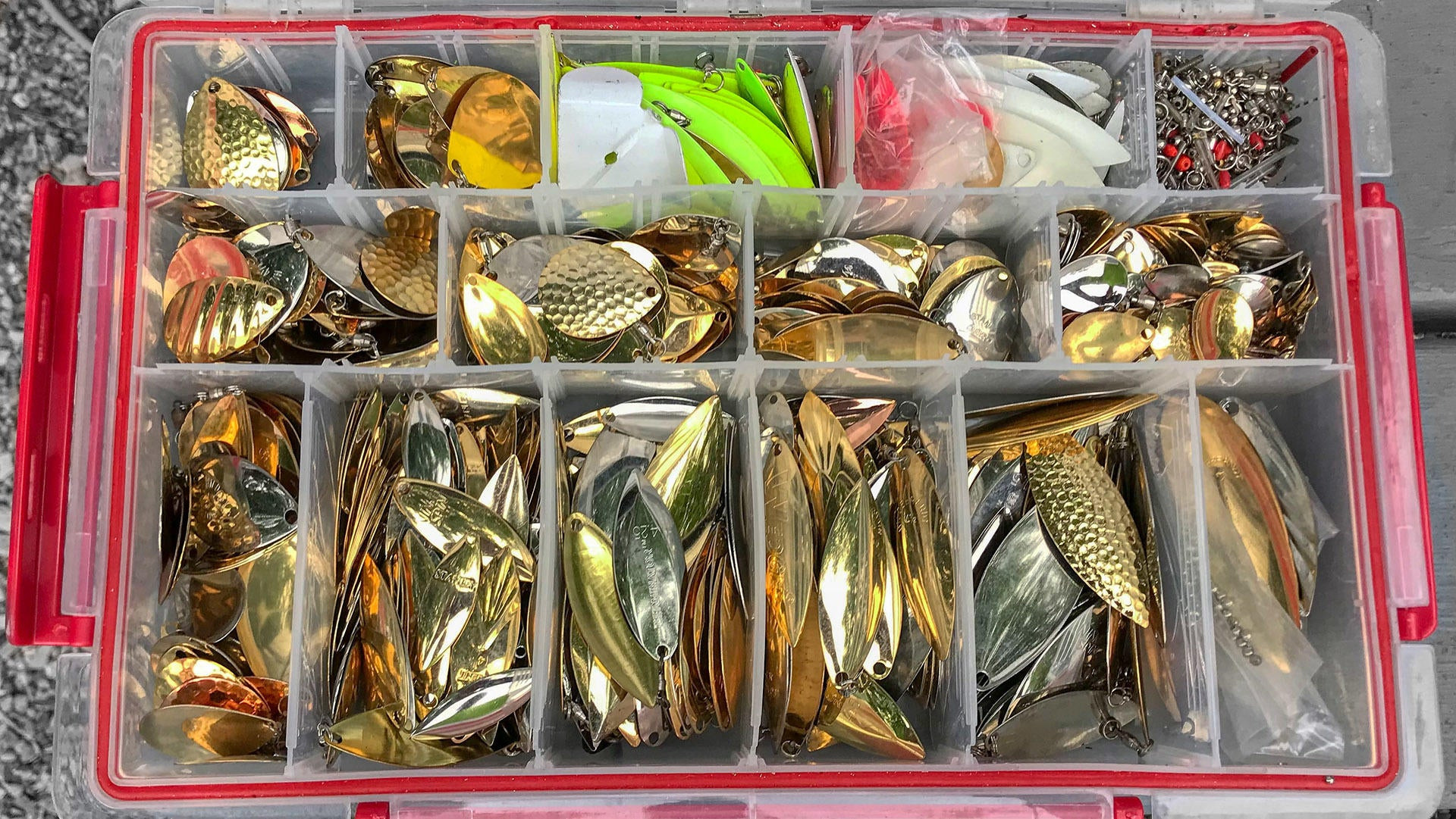 Build the Perfect Spinnerbait Accessory Box from Old Lures - Wired2Fish