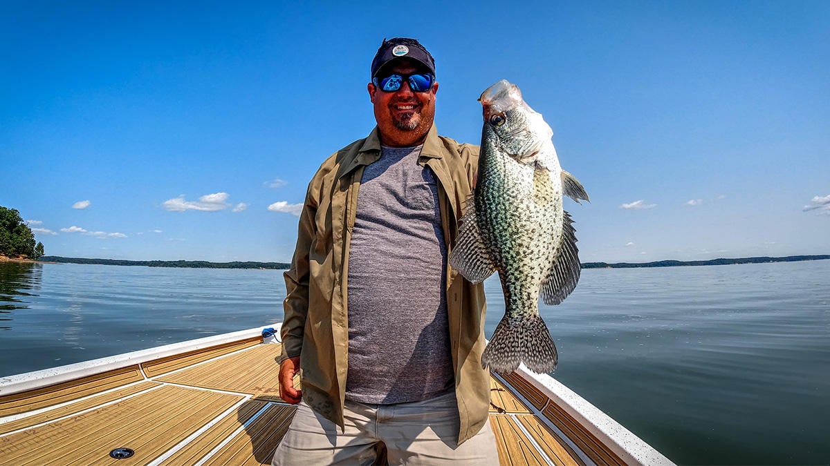 Jasons first crappie in the new boat