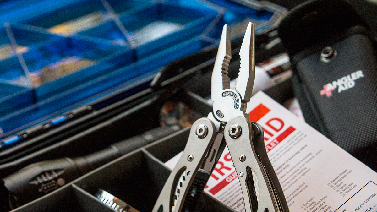 multi-tool and pliers for bass fishing