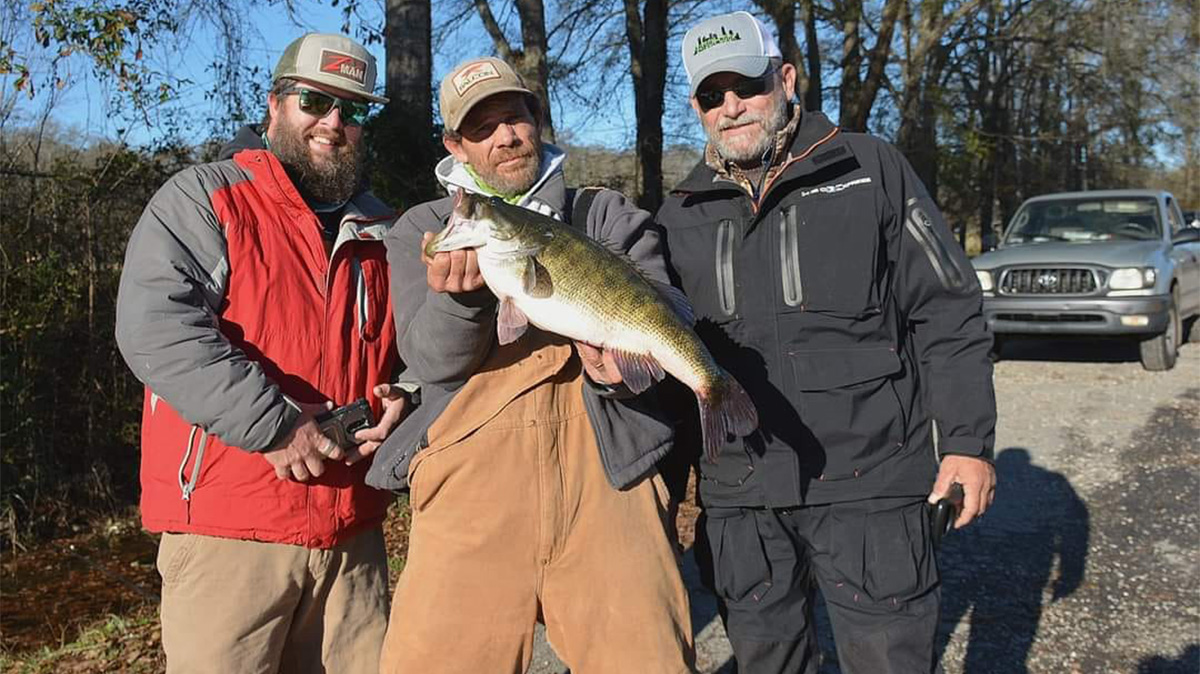 McWhorter and friends with the record fish