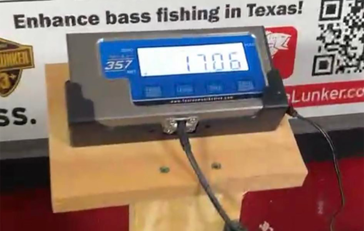 17.06 pounds of OH Ivie bass for Brodey Davis