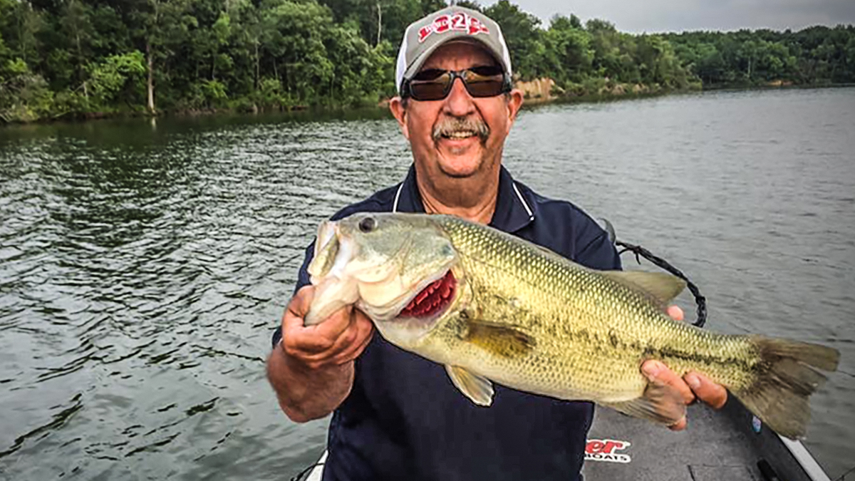 terry brown of wired2fish holding a largemouth bass