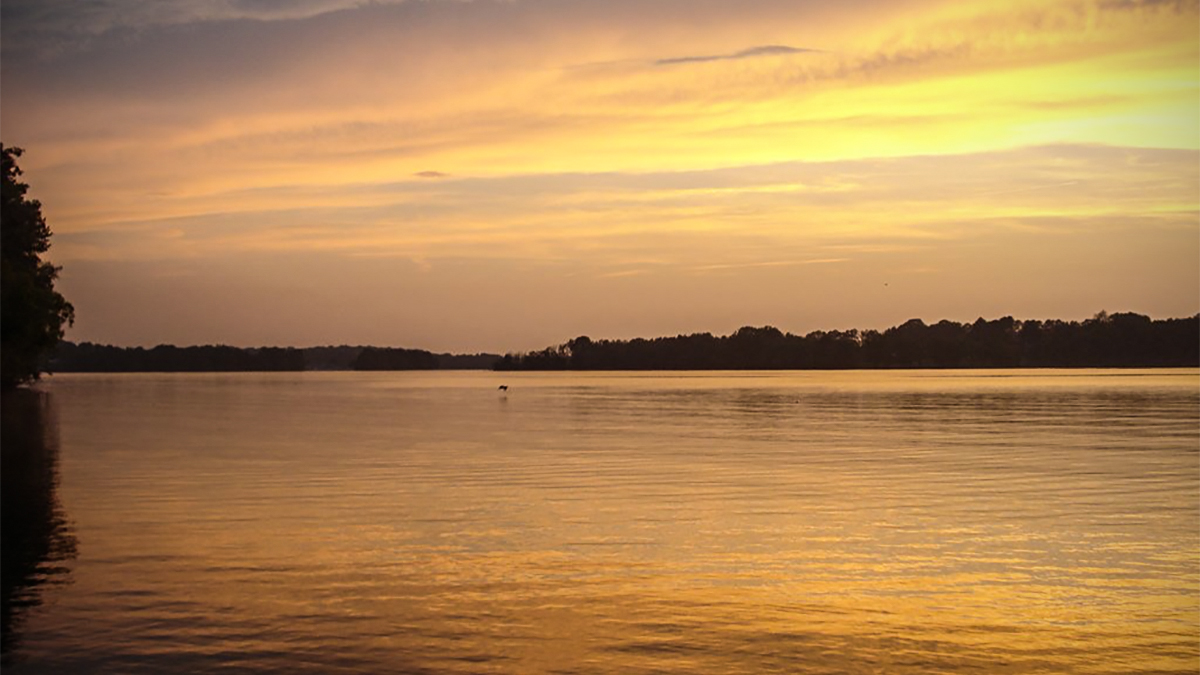 sunset over kentucky lake