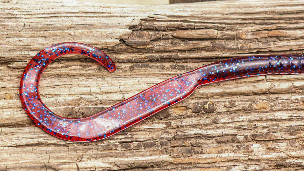 soft-plastic bass fishing worm tail