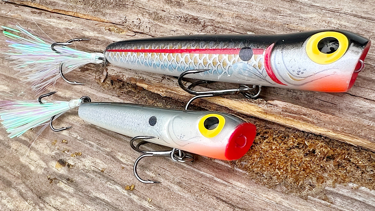two topwater bass fishing lures