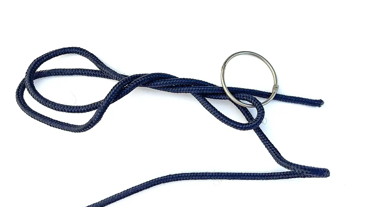 tying loop knot step 2