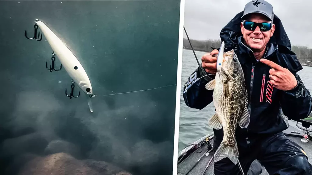 Jerkbait Bass Fishing with KVD  Wind and Overcast - Wired2Fish