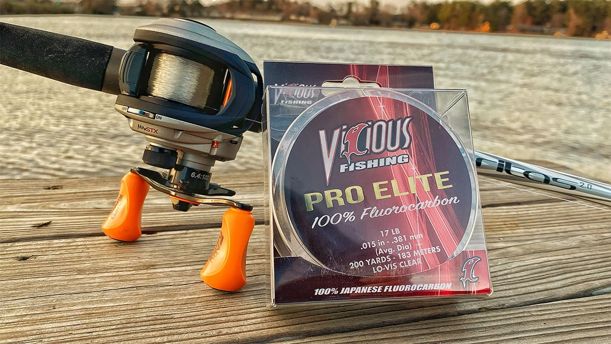 Vicious Fishing Pro Elite 100% Fluorocarbon - 17LB, 500 Yards
