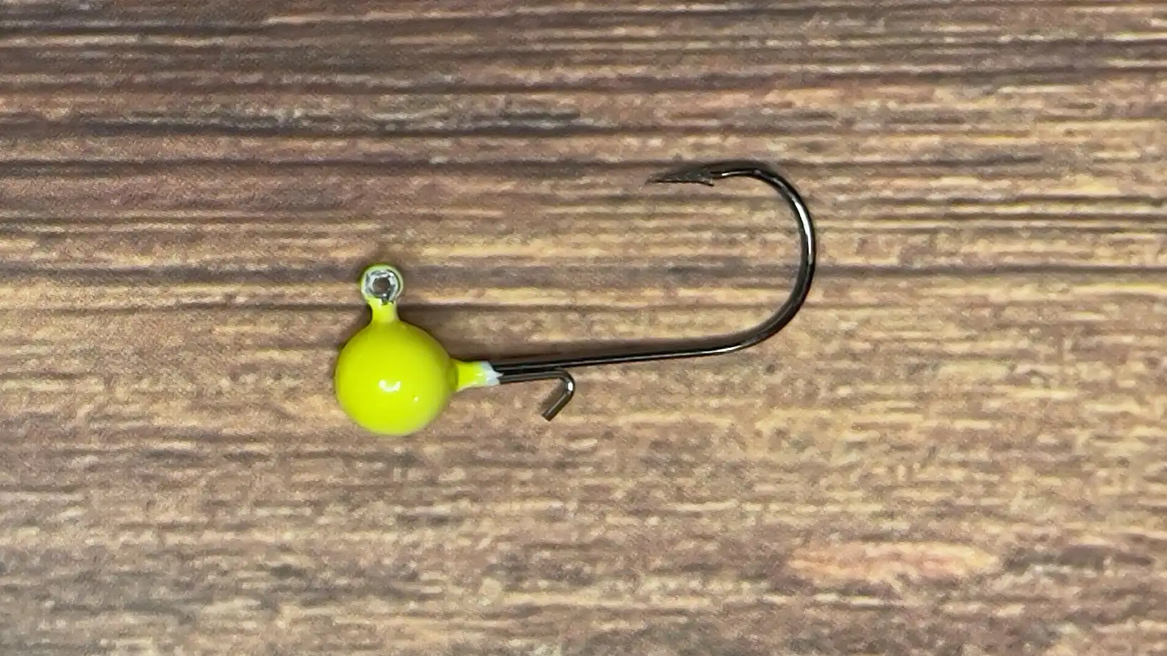 compact size of kalins triple threat crappie jig head