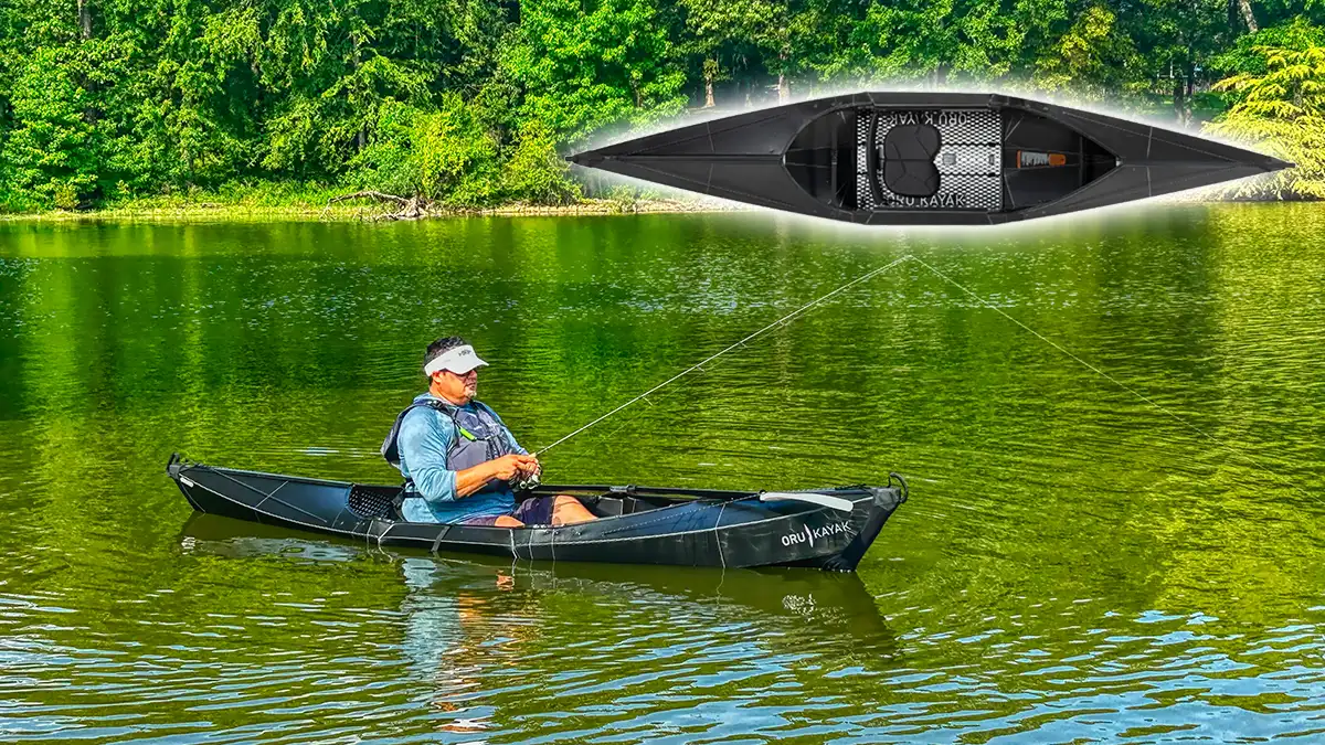 oru beach sport lt foldable fishing kayak