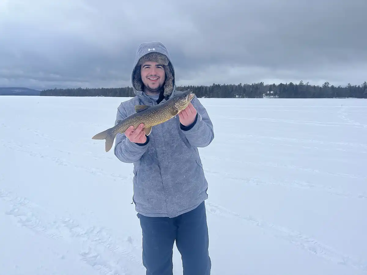 ice fishing trout