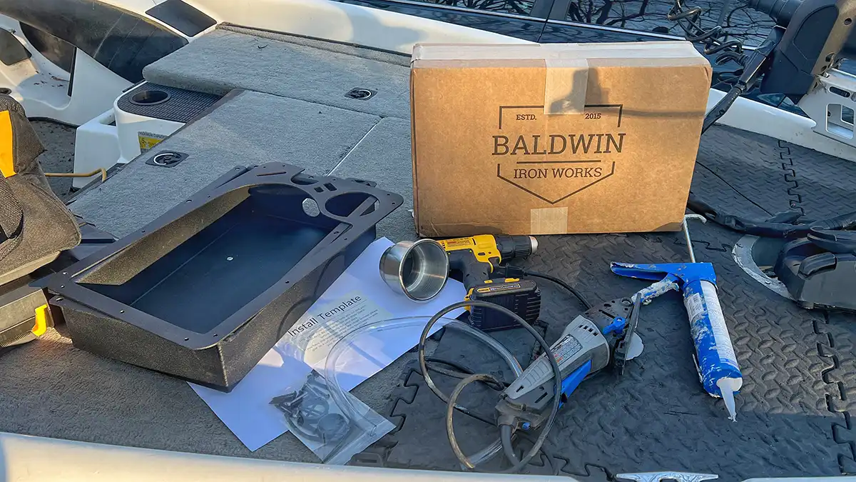 Baldwin Recessed Foot Tray for Trolling Motor