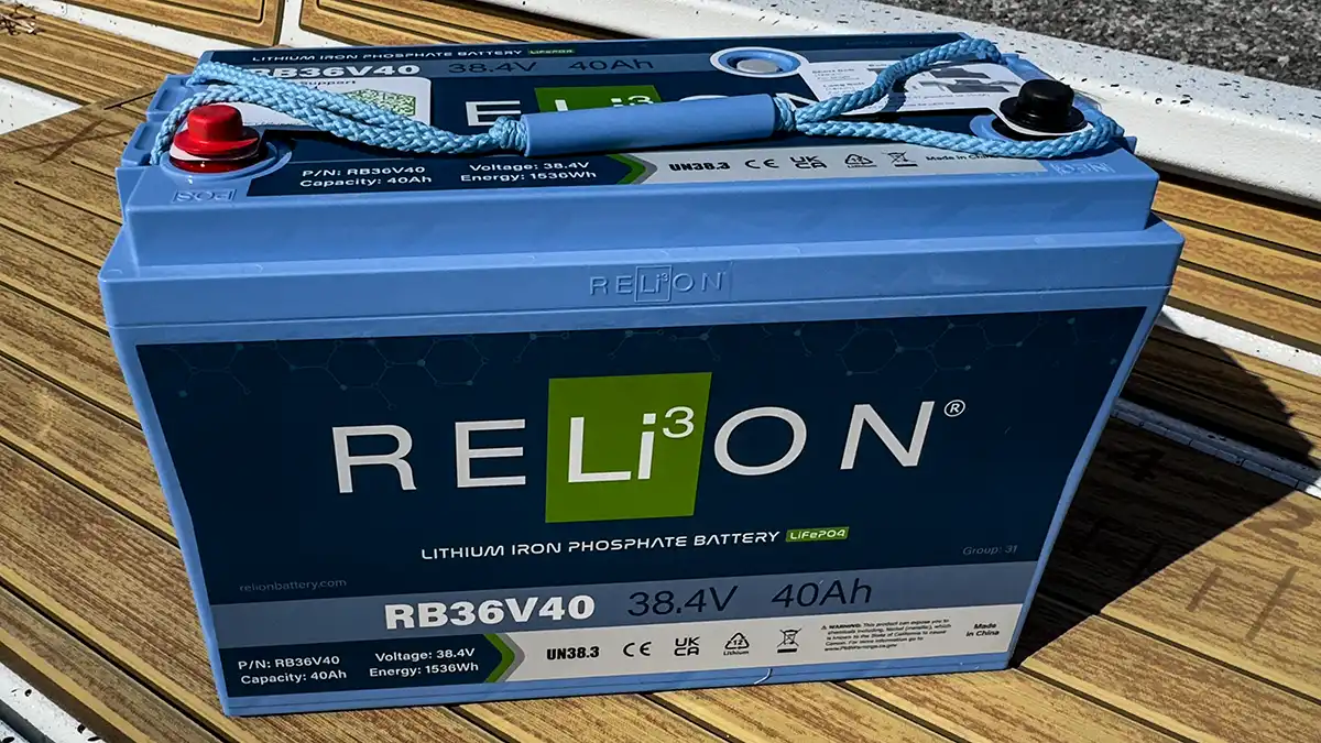 RELiON 36V 40Ah lithium trolling motor battery