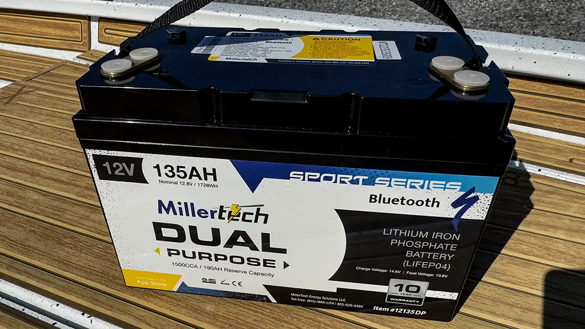millertech dual purpose 12 volt 135AH lithium battery