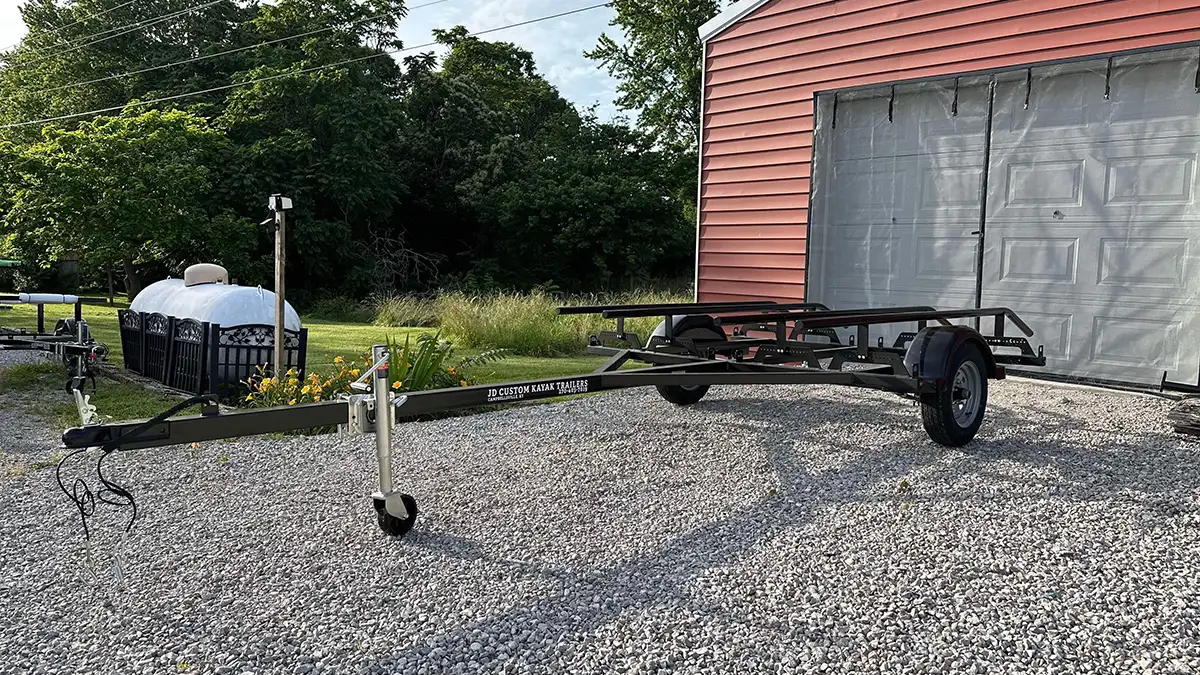 JD custom double kayak trailer