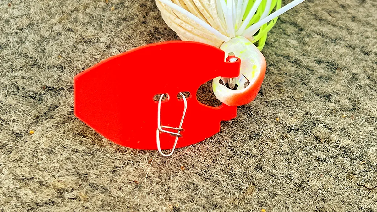 close up of the berkley slobber knocker bladed jig