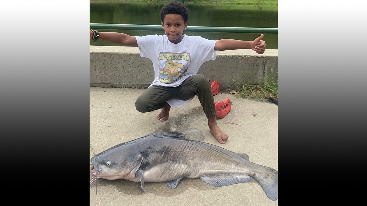 boy catches record catfish