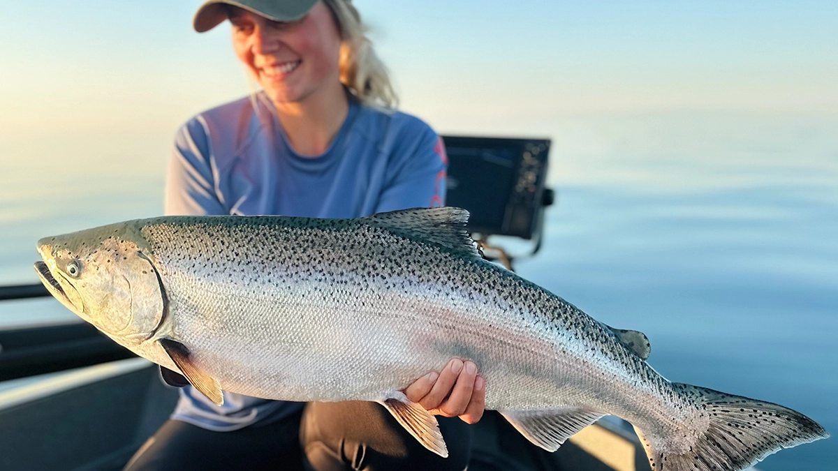 angler with king salmon