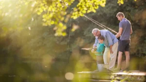 family fishing