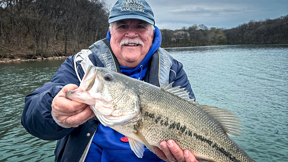 Brent Frazee with a bass