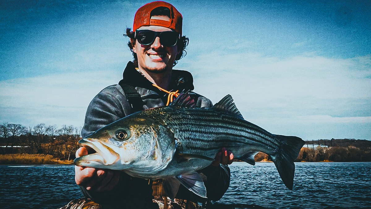 man holding striper