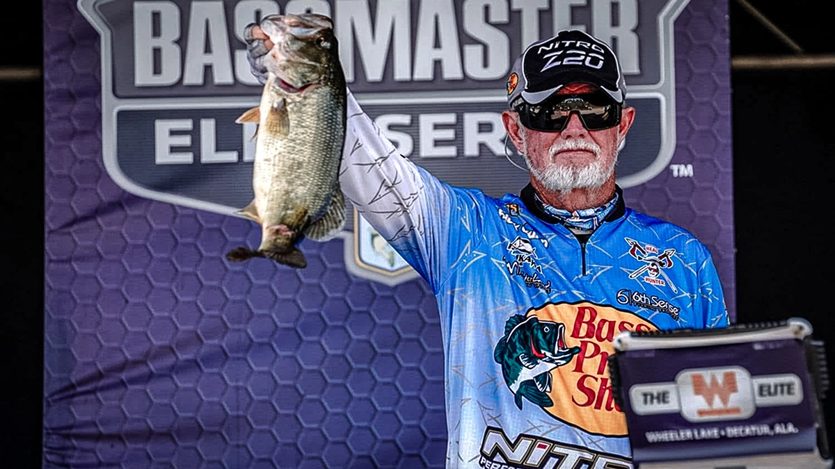 Rick Clunn with a bass