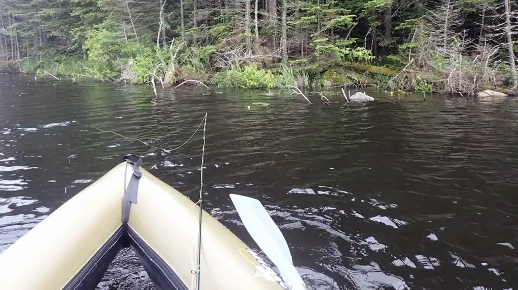 fishing structure from a float tube