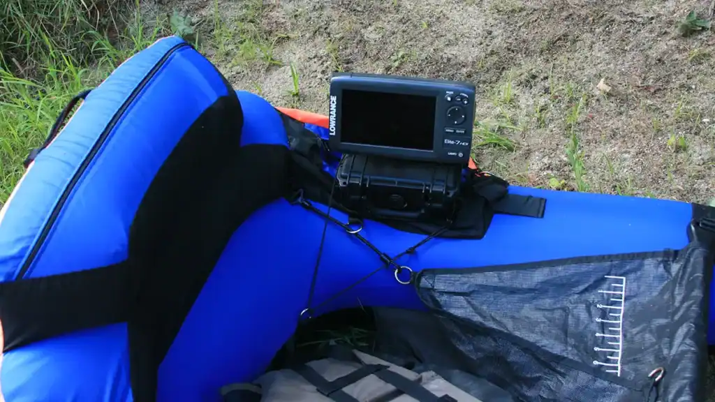 float tube with fish finder