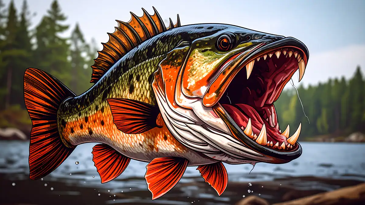 mutant smallmouth bass with scary teeth