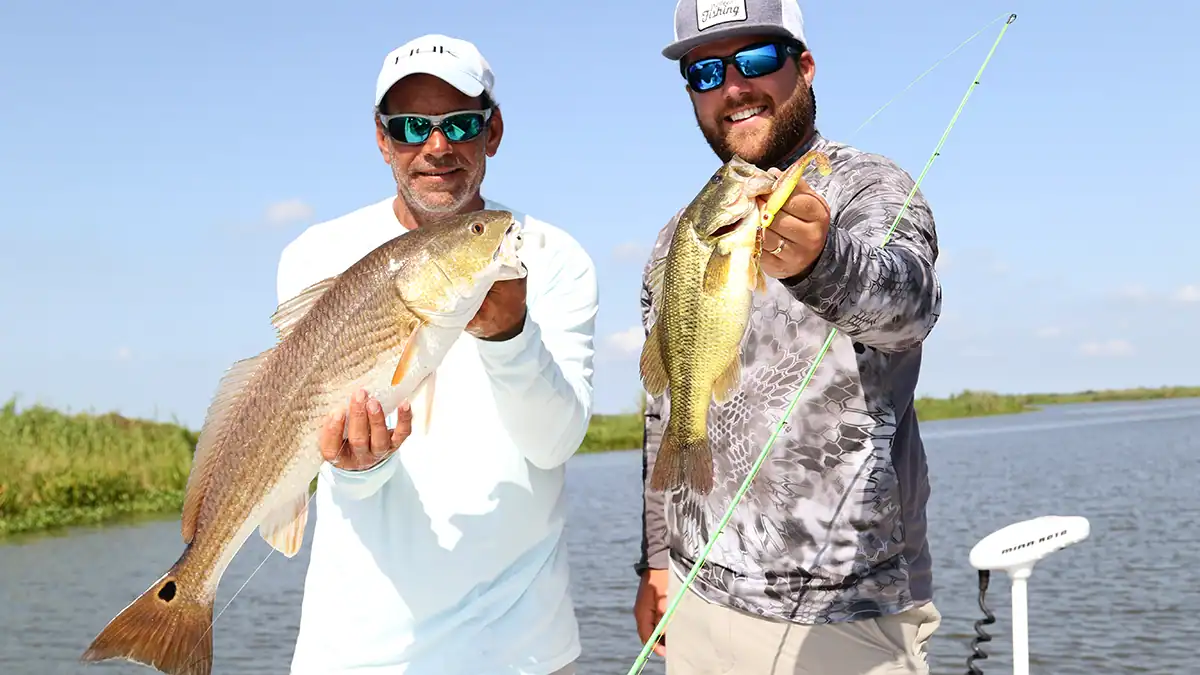 Redfish and bass catches in Louisiana