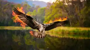 Fish-Dropping Osprey Ignites Brush Fire in British Columbia