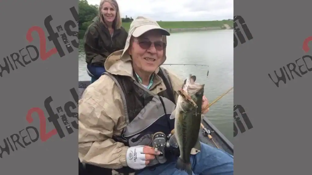 antique topwater lure catches bass
