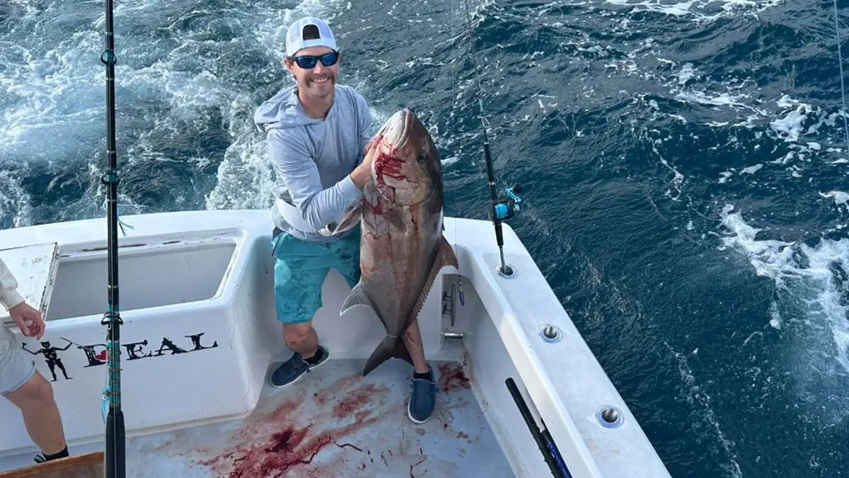 NC record almaco jack on boat