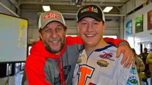 Terry Brown and junior angler