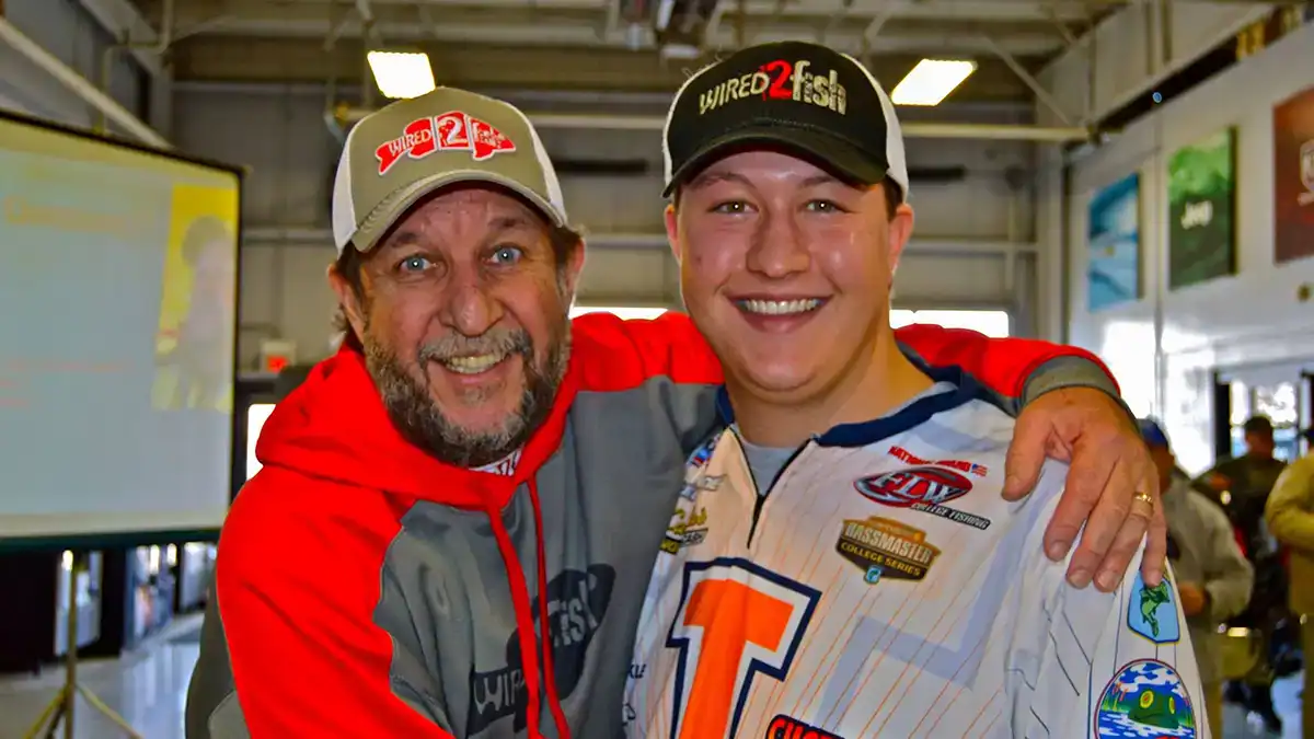 Terry Brown and junior angler